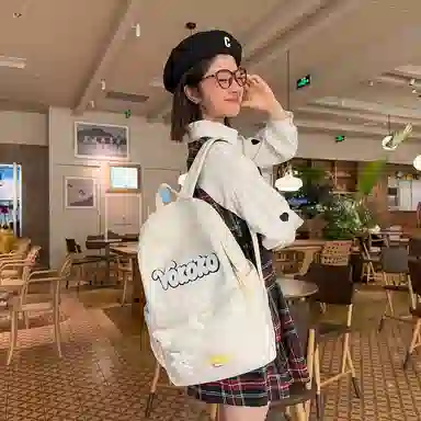 行途 可爱校园小清新质感甜酷旅行潮流轻便 牛津布 双肩包 常规 女款 黑色/红色/白色/黄色/蓝色