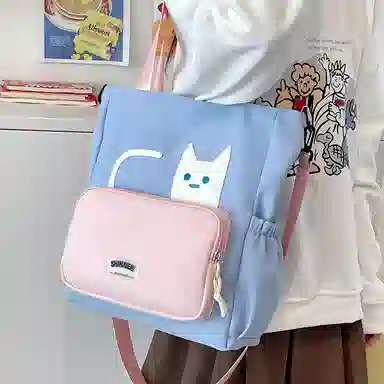 行途 小众可爱多功能流行通勤 尼龙 斜挎包 女款 多色