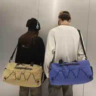 行途 大容量干湿分离 牛津布 手提单肩斜挎旅行包健身包 大号 男女同款情侣款 黑色/白色/蓝色/卡其色