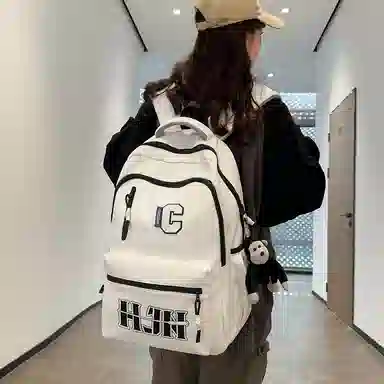 行途 潮流字母时尚简约大容量旅行高级感休闲 尼龙 双肩包 男女同款情侣款 多色