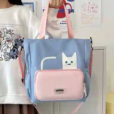 行途 小众可爱多功能流行通勤 尼龙 斜挎包 女款 多色