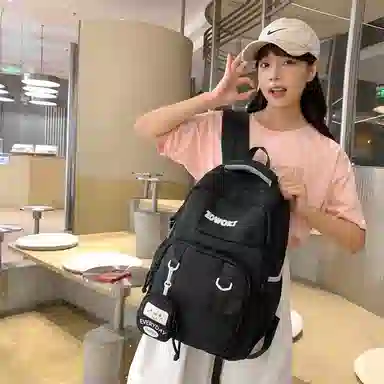 行途 大容量简约时尚大学生休闲旅行 背包双肩包 男女同款情侣款 多色 尼龙