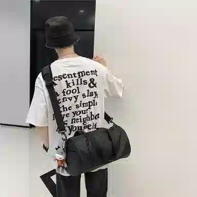 行途 大容量百搭 牛津布 健身包 大号 男女同款情侣款 绿色/灰色/黑色