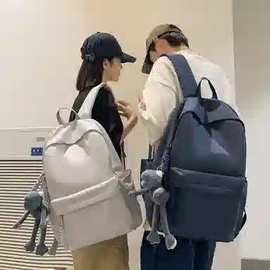 行途 旅行轻便简约校园学院大容量高中大学生 双肩包 男女同款情侣款 多色 尼龙