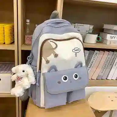 行途 可爱毛绒个性简约休闲 尼龙 双肩包 常规 女款 多色