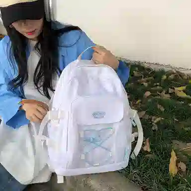 行途 潮流学院风简约 尼龙 双肩包 女款 多色