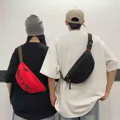 行途胸包男女背包字母斜挎包防泼水腰包女大容量单肩包运动潮牌男士包包