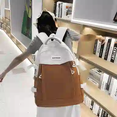 行途 潮流背包学生书包韩版时尚百搭简约 尼龙 双肩包 常规 男女同款情侣款 黑色/白色/绿色/卡其色