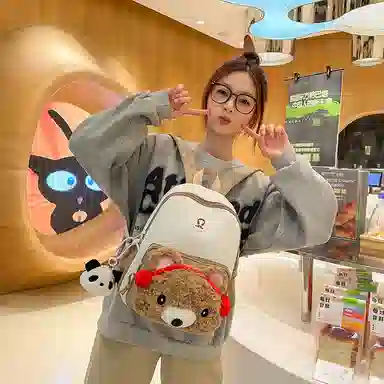 行途 学院风百搭可爱轻便小众设计 尼龙 双肩包 男女同款情侣款 多色