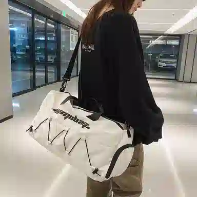 行途 大容量干湿分离 牛津布 手提单肩斜挎旅行包健身包 大号 男女同款情侣款 黑色/白色/蓝色/卡其色