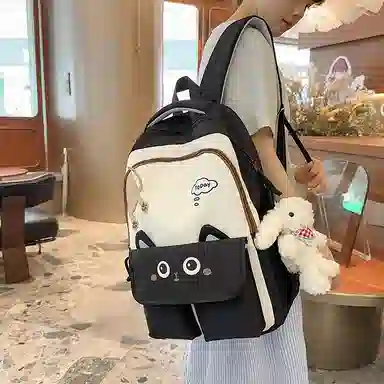 行途 可爱毛绒个性简约休闲 尼龙 双肩包 常规 女款 多色