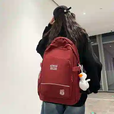 行途双肩包女休闲简约大容量电脑背包男高初中大学生书包尼龙多色