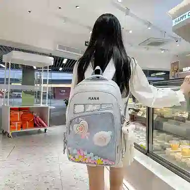 行途 书包超轻初中二次元 尼龙 痛包 女款