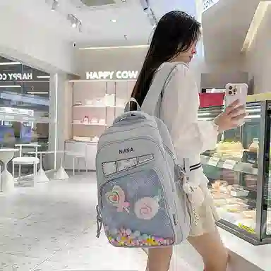 行途 书包超轻初中二次元 尼龙 痛包 女款