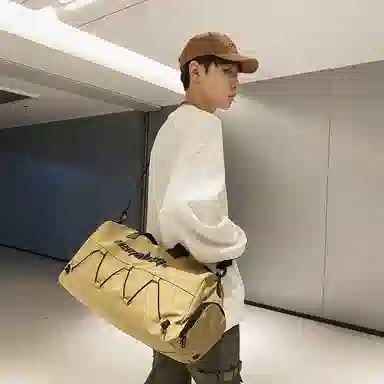 行途 大容量干湿分离 牛津布 手提单肩斜挎旅行包健身包 大号 男女同款情侣款 黑色/白色/蓝色/卡其色