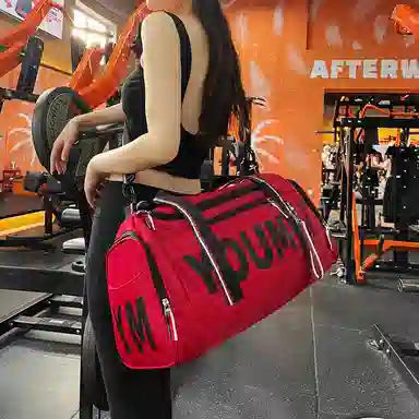 行途 休闲时尚干湿分离短途 尼龙 旅行包 常规 男女同款情侣款 黑色/粉色/卡其色/红色