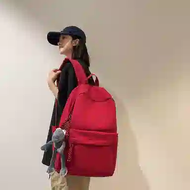 行途 旅行轻便简约校园学院大容量高中大学生 双肩包 男女同款情侣款 多色 尼龙