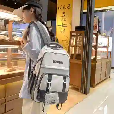 行途 大容量简约时尚大学生休闲旅行 背包双肩包 男女同款情侣款 多色 尼龙