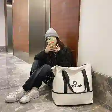 行途旅行包女短途大容量扩容健身包干湿分离尼龙手提斜挎包训练运动背包男女