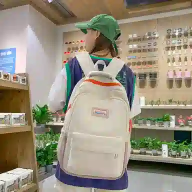 行途 初高中学生大学生简约校园风韩版 双肩包 尼龙 女款 多色