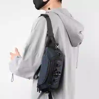 行途 多功能百搭 尼龙布 胸包 常规 男女同款情侣款 灰色/深蓝色/黑色/迷彩色