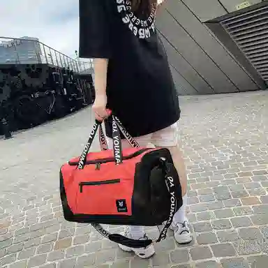 行途 旅行包干湿分离运动瑜伽包独立鞋仓大容量短途旅行训练包 牛津布 健身包 中号 男女同款情侣款 黑色/灰色/砖红色/绿色/蓝色/粉色