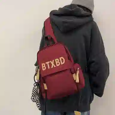 行途 时尚韩版潮流个性轻便单肩包高颜值休闲 尼龙 胸包 男女同款情侣款 黑色/蓝色/红色/白色