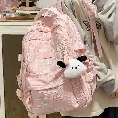 行途 大容量时尚双肩包休闲百搭尼龙男女背包高中生校园学生 多色