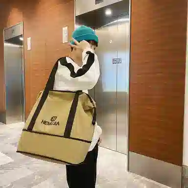 行途旅行包女短途大容量扩容健身包干湿分离尼龙手提斜挎包训练运动背包男女