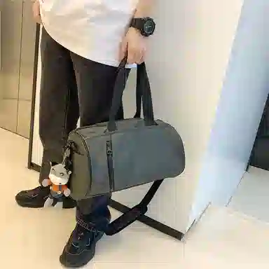 行途 大容量百搭 牛津布 健身包 大号 男女同款情侣款 绿色/灰色/黑色