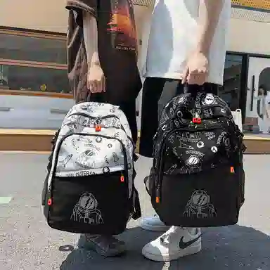 行途 大容量简约通勤学生书包 尼龙 双肩包 男女同款情侣款 多色