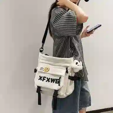 行途 时尚百搭字母设计潮流 牛津布 斜挎单肩包 男女同款情侣款 多色