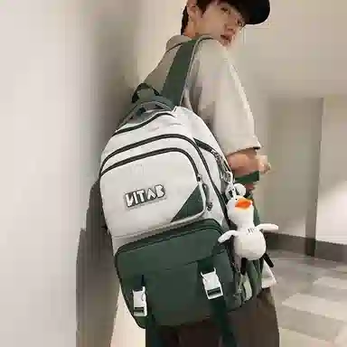 行途 大容量旅行大学生上课电脑韩版百搭 尼龙 书包双肩包 男女同款情侣款 多色