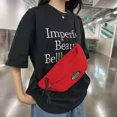 行途 日系休闲简约时尚百搭轻便潮流 尼龙 斜挎胸包 男女同款情侣款