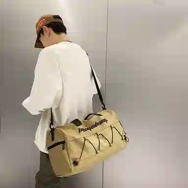 行途 大容量干湿分离 牛津布 手提单肩斜挎旅行包健身包 大号 男女同款情侣款 黑色/白色/蓝色/卡其色