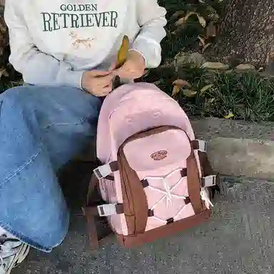 行途 潮流学院风简约 尼龙 双肩包 女款 多色