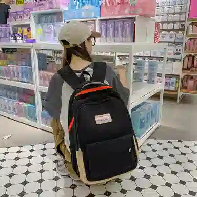 行途 初高中学生大学生简约校园风韩版 双肩包 尼龙 女款 多色