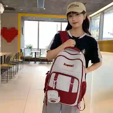 行途 大容量简约时尚大学生休闲旅行 背包双肩包 男女同款情侣款 多色 尼龙