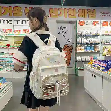 行途 书包初中生高中生大学生大容量包女防水轻便电脑背包 尼龙 双肩包 男女同款情侣款 多色