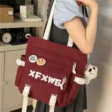 行途 时尚百搭字母设计潮流 牛津布 斜挎单肩包 男女同款情侣款 多色