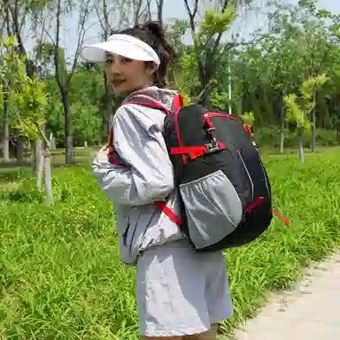 行途 可折叠多用途轻便防泼水 尼龙 双肩包 常规 男女同款情侣款 多色