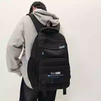 行途 休闲大容量 尼龙 双肩包 常规 男女同款情侣款 黑色/深灰色/浅灰色/深蓝色