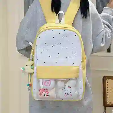 行途 高颜值可爱日系痛包学院透明 尼龙 双肩包 女款 多色