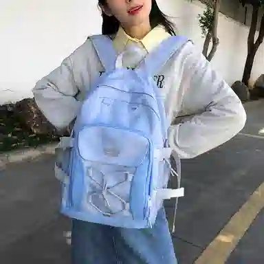 行途 潮流学院风简约 尼龙 双肩包 女款 多色