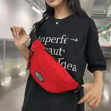 行途 日系休闲简约时尚百搭轻便潮流 尼龙 斜挎胸包 男女同款情侣款