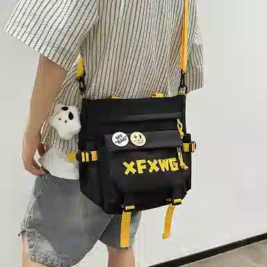 行途 时尚百搭字母设计潮流 牛津布 斜挎单肩包 男女同款情侣款 多色