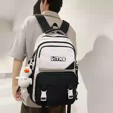 行途 大容量旅行大学生上课电脑韩版百搭 尼龙 书包双肩包 男女同款情侣款 多色