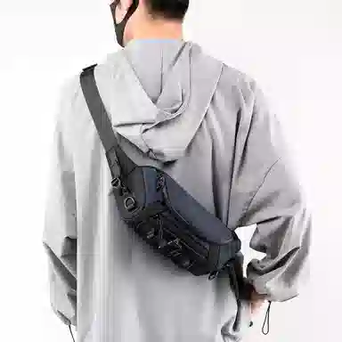 行途 多功能百搭 尼龙布 胸包 常规 男女同款情侣款 灰色/深蓝色/黑色/迷彩色