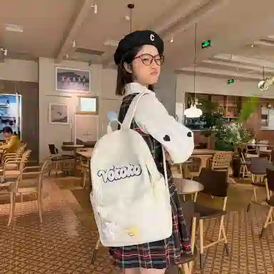 行途 可爱校园小清新质感甜酷旅行潮流轻便 牛津布 双肩包 常规 女款 黑色/红色/白色/黄色/蓝色