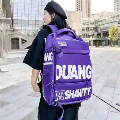 行途 大容量潮牌旅行运动训练滑雪 复合布 背包双肩包 常规 男女同款情侣款 白色/黑色/亮橘色/荧光绿色/蓝绿色/紫色